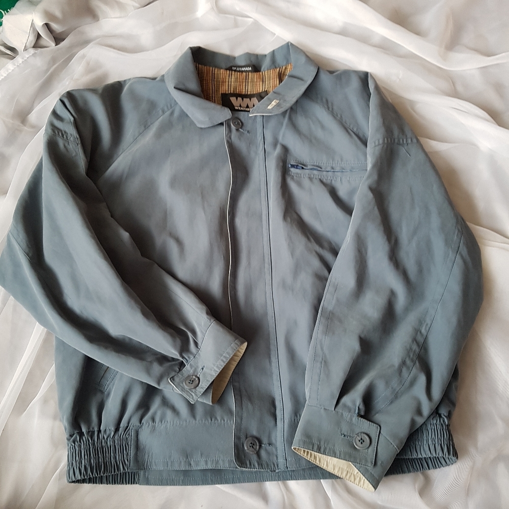 Steel Blue Faux Suede Jacket